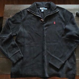 Ralph Lauren Men’s black half zip jacket